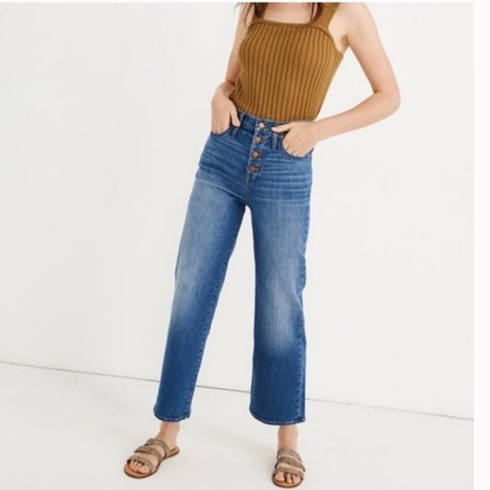 Madewell Slim Wide Leg Crop Jeans Size 26